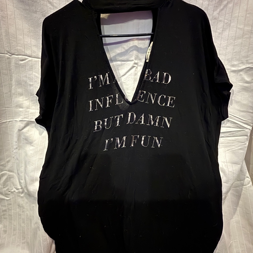 Express “I’m A Bad Influence But Damn I’m Fun” Graphic Tee Medium